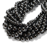 48Pcs Black Hematite 8mm Beads Natural Stone Round Gemstone Genuine Real Stone for DIY Bracelet Jewelry String Making