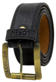 Lorem MenS Leather Formal And Casual Buckle Adjustable Size Belt (Black)