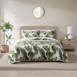 Tommy Bahama - King Quilt Set, Reversible Cotton Bedding with Matching Shams, Pre-Washed for Added Softness (Fiesta Palms Green,