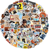 100 Pcs Detective Stickers, Secret Agent Spy Birthday Party Decorations Detective Themed Party Decorations Gifts Vinyl Waterproo