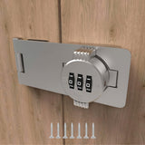 Keyless Combination Lock - 3-Digit Combination Lock for Cabinet Doors - Twist Knob Hasp Latch Lock with Password Code - Zinc All