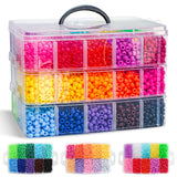 NKLTD Pony Beads 10,000 Pieces Bracelet Making Kit, 30 Colors Kandi Beads Kit for Bracelets, Jewelry, Hair & Crafts, DIY Project