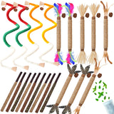 NSWXZDS Cat Toys for Indoor Cats 21pcs Kitten Chew Self Play Kitty Dental Rope Interactive Catnip Toy Refillable Matatabi Treats