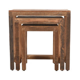 Jofran Reclamation Rustic Reclaimed Solid Wood Three-Piece Nesting Tables