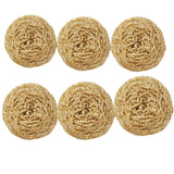 6 pcs Brass Ball Scrubber for Kitchen Scrub Pots Dishes Wall Tub Cleaner Household Cleaning Supplies
