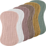 Frienda 6 Pack Muslin Burp Cloths Cotton Large 20''x 9'' Extra Absorbent and Soft Baby Burping Cloth for Baby Boy Girl Unisex(No