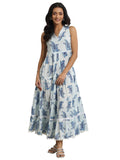 Libas Women'S Cotton Fit And Flare Maxi Dress (98018O_White_S)