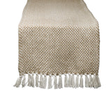 DII Woven Basics Collection 100% Cotton Knit Table Runner, 15x72, Stone