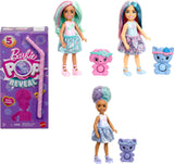Barbie Chelsea Pop Reveal Doll Set, Treat Series with 5 Surprises Including Scented Small Doll, Pop-It Pet & Color Change (Style