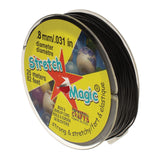 Stretch Magic Bead & Jewelry Cord Strong & Stretchy, Easy to Knot Black Color 0.8mm diameter 25meter (82 ft) spool El