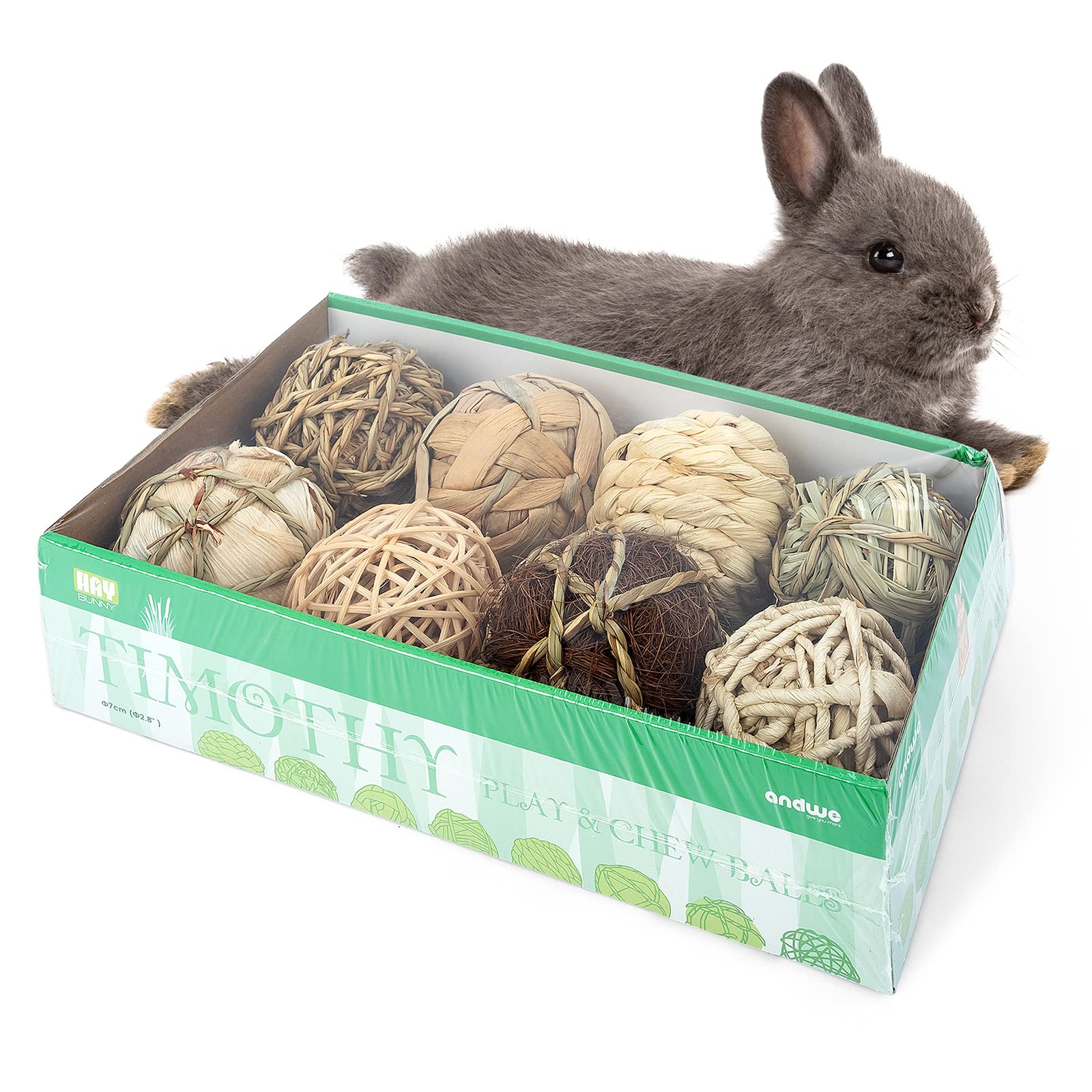 andwe Small Animals Play Activity Balls Rolling chew Toys for Rabbits guinea Pigs chinchilla