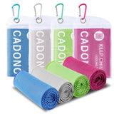 CADONO 4 Pack Cooling Towel (40x12), Soft Breathable Chilly Towel, Ice Towel, Microfiber Towel for Yoga, Sport, Running, Workout