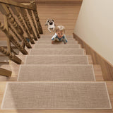 Stair Treads Carpet for Wooden Steps with Non Slip Rubber Backing, 100% Polyester Soft Stairs Resistant Indoor Skid Runner Safet
