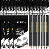 Humyoun 216 Pcs Drawing Sketching Pencil Set Professional (12b - 4h) Graphite Charcoal Gift Bulk for Artists Beginners, Pro Arti