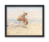 Poster Master Vintage Cowboy Poster - Retro Bucking Bronco Print - Wild West Art - Western Art - Horse Riding Art - Gift for Men