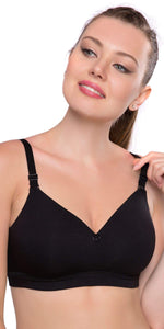 Trylo Women'S Non-Wired Bra (Bestie_Black_38E),Black,38,B07ZY4M8CB