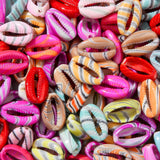 BERMRO 200pcs Acrylic Shell Beads Color Shell Bead Ocean Sea Theme Beads Summer Hawaii Beaded for Jewelry Making Beading Kit Bra