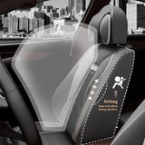 ASLONG 5PCS Angel Wings Front and Back Car Seat Covers Auto Interior Accessories with Water Proof Nappa Leather for Cars SUV Pic