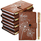 Gueevin 15 Sets Music Lover Gift Music Notebook with Pen, Brown