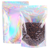 NPLUX Holographic Mylar Bags Resealable Smell Proof Bags for Packaging and More - Resealable Bags for small business(50PACK, 5.5