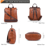 Adisa Faux Leather Backpack Bag For Women & Girls (Bp065-Bro),Brown,,B0DZHML2F4