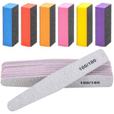 16pcs Nail Files Buffers Kit - 10pcs 100/180 Grit Sharp Nail File Emery Boards, 6pcs Rough Polishing Buffer for Nails Art Pedicu