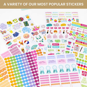 bloom daily planners Planner Sticker Value Pack (13 Unique Sheets / 1,000+ Aesthetic Stickers) - New Variety Assortment Bundle f