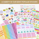 bloom daily planners Planner Sticker Value Pack (13 Unique Sheets / 1,000+ Aesthetic Stickers) - New Variety Assortment Bundle f