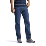 Lee Mens Regular Fit Straight Leg Jean, Medium Stone, 32W x 29L