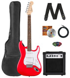 Fender Squier Stratocaster - Torino Red Bundle with Amplifier, Gig Bag, Strap, Instrument Cable, Picks, and Austin Bazaar Instru