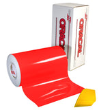ORACAL 6510 Fluorescent Red Cast Vinyl Wrap 12 x 30 Roll Including Hard Yellow Detailer Squeegee (2 Roll Pack)