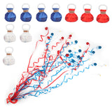 Shitailu 4th of July Streamers Popper, Hand Throw Streamers, No Mess Confetti Magic Paper Cracker for Independence Day Celebrati