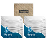 Genesis 2ft x 2ft White Drifts Ceiling Tiles Easy Dropin Installation Waterproof, Washable and FireRated HighGrade PVC 
