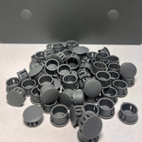 5/8 Inch Plastic Plug, Aluminum Patio Cover Replacement Plugs | 50 Pack (Graphite/Gray)