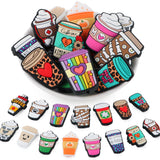 Lovyomi 15Pcs Silicone Focal Beads for Pens, Character Silicone Beads for Keychain Making, Lanyard Making DIY Handicraft(Cup)