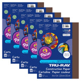 Tru-Ray Construction Paper, Dark Brown, 9 x 12, 50 Sheets Per Pack, 5 Packs
