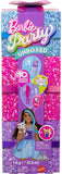 Barbie Party Unboxed Doll & Accessories, Glam Party Series with 10 Surprises Including Color-Change, Purple Sparkle Doll