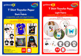 GoColor TShirt Transfer Inkjet Photo Paper Dark & Light Fabric Combo (Dark Fabrics A4 Size 2 Sheets & Light Fabrics A4 Size 2 Sh