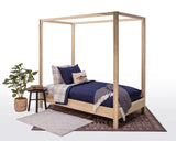 American Furniture Classics Model Twin Canopy Twin Size Canopy Bed With Raised Platform