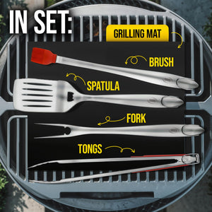 Kaluns BBQ Grilling Accessories, Grilling Gifts for Men Dad, Grill Tools for Outdoor Grill, Heavy Duty Stainless Steel Grill Set