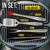 Kaluns BBQ Grilling Accessories, Grilling Gifts for Men Dad, Grill Tools for Outdoor Grill, Heavy Duty Stainless Steel Grill Set