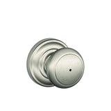 SCHLAGE FA40 AND 619 Andover Privacy Knob, Satin Nickel