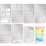 Lewtemi 6 Pcs Christmas Metal Stencils Engraving Stencils for Wood Burning Reusable Wood Burning Templates for Wooden Carving Dr