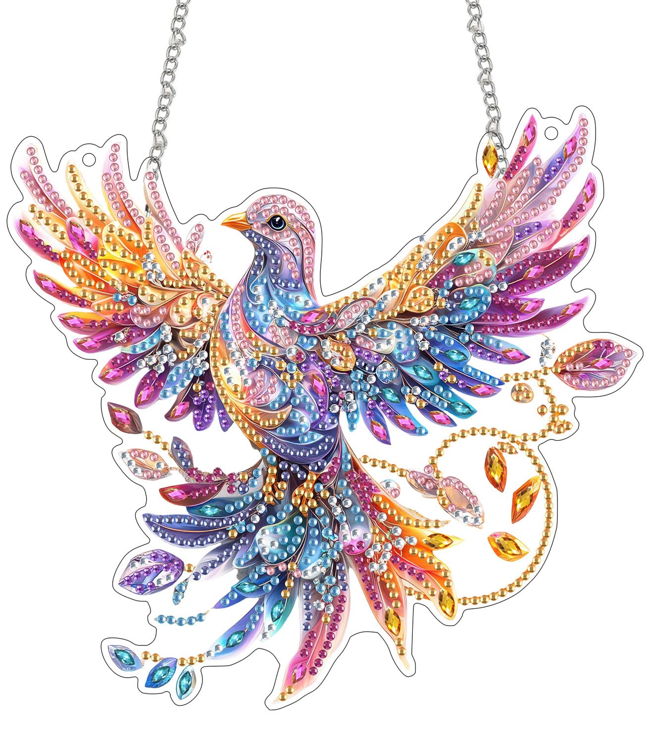 SKRYUIE Hanging Diamond Art Kits for Adults Bird, DIY Window Pendant Diamond Painting Kit Sun Catcher, Special Shaped Crystal Ac
