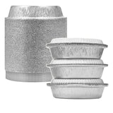 MESTAEK 7 Aluminum Foil Pans with Clear Lids 50 Pack,Heavy Duty Disposable Containers for Roasting,Storing,Baking,Cooking,Recycl