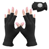 MIG4U 3 Pairs Fingerless Moisturizing Gloves, Half Finger Touchscreen Beauty Glove for Eczema, SPA, Dry Hands, Skin Treatment, S