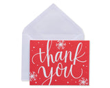 American Greetings Holiday Thank You Cards and Envelopes, Red Snowflake (25Count)