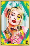 Trends International DC Comics Movie - Birds of Prey - Harley Quinn - Kiss Wall Poster, 14.725 x 22.375, Gold Framed Version
