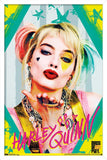 Trends International DC Comics Movie - Birds of Prey - Harley Quinn - Kiss Wall Poster, 14.725 x 22.375, White Framed Version