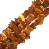 Raw Chips Amber Natural Gemstone Freedom Chips Loose Beads 15-16mm for Jewelry Making DIY Handmade Craft 16 inch